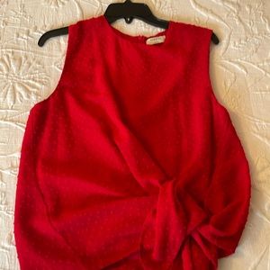 Babaton sleeveless blouse. Red.